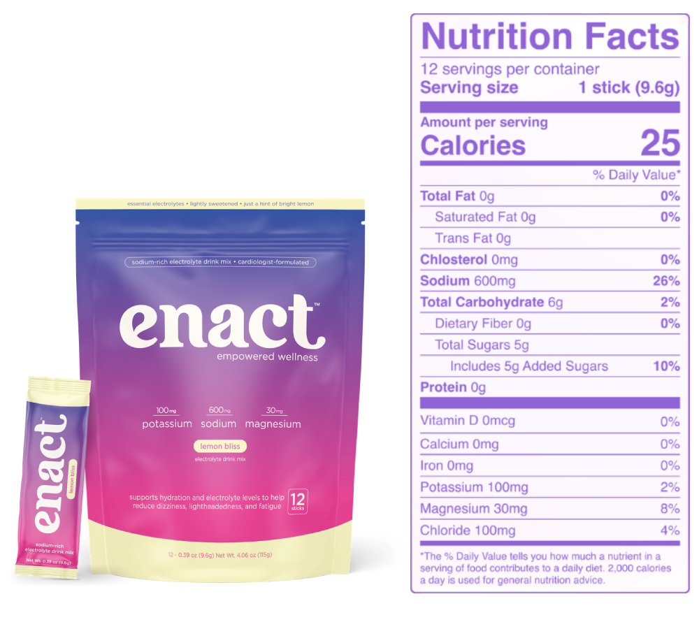 pots drink mix Enact Lemon Bliss Electrolyte Drink Mix